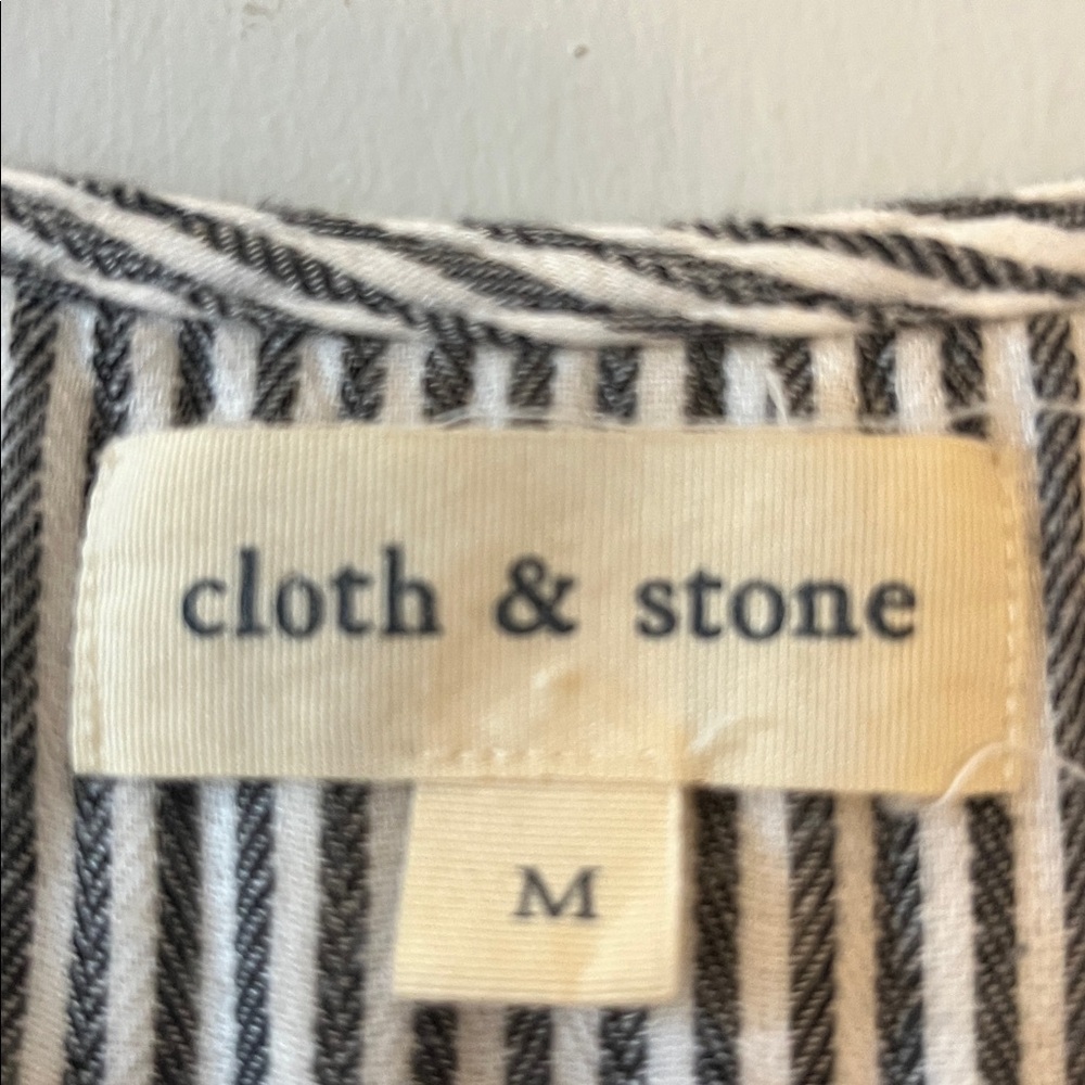 Cloth and Stone from Anthropologie black and white‎ striped top - Picture 2 of 7
